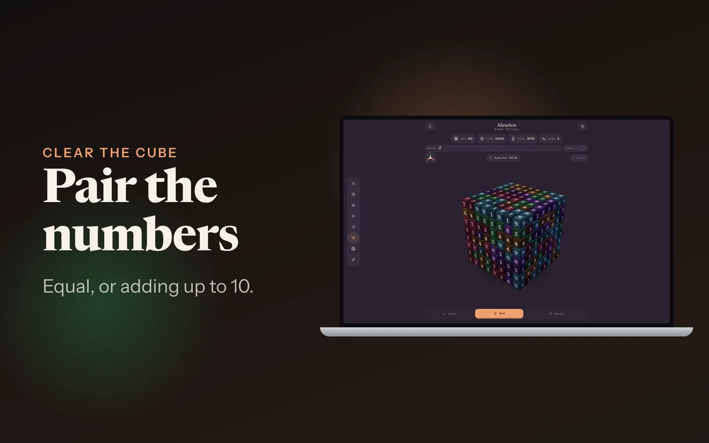 Numbers3D on a wide screen.